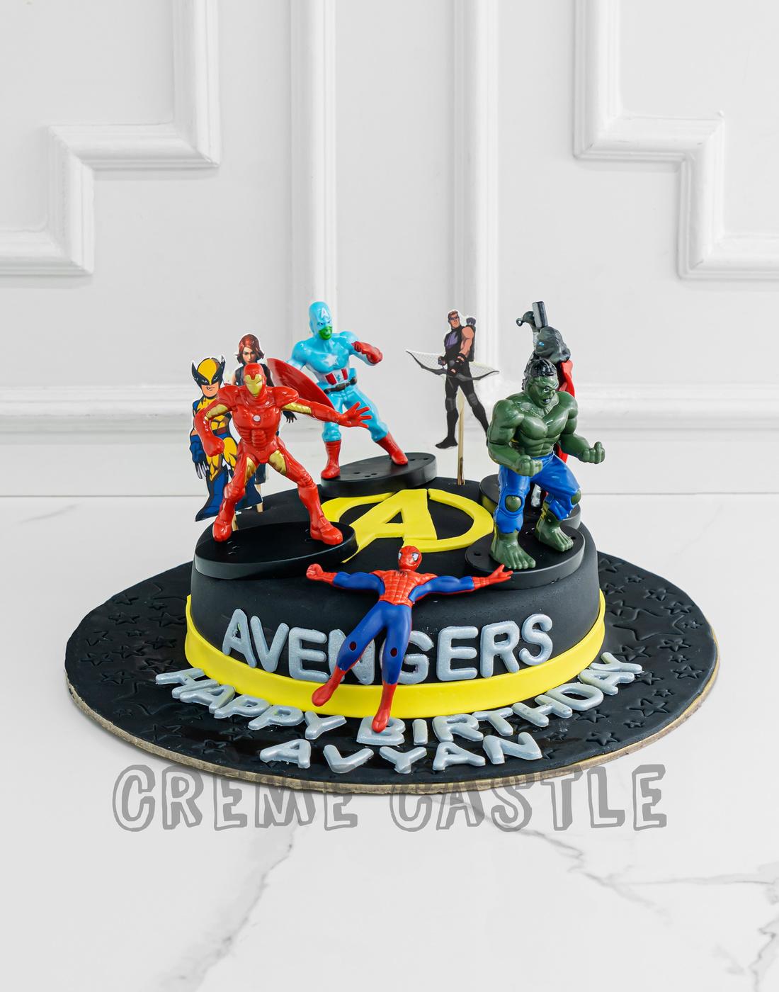 Avengers Theme Toys Cake - Creme Castle